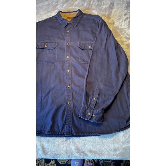 Faded Glory Other - Faded Glory Dark Blue Heavyweight Long Sleeve Shirt 2XL 50/52